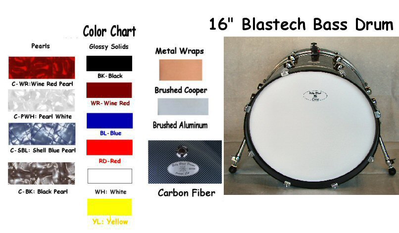 Blastech Bass Drum 16"X12" 